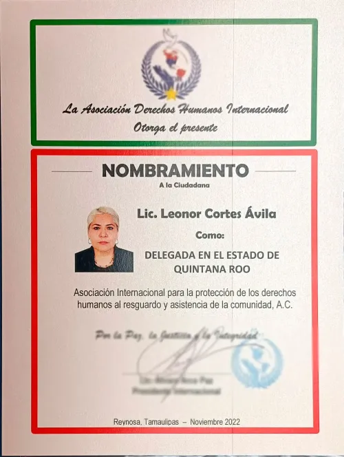 DHI Leonor cortes nombramiento DHI Leonor cortes nombramiento